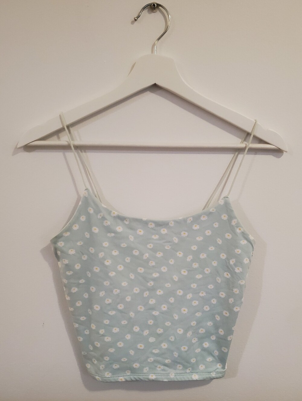 Aeropostale Light Blue Floral Crop Top
